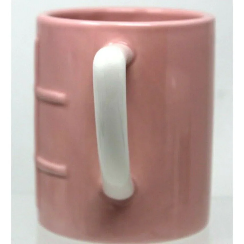 NEW MAGENTA Pink XOXO Tic Tac Toe Mug Coffee Cup & Tray Love Valentine RARE S2